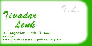 tivadar lenk business card